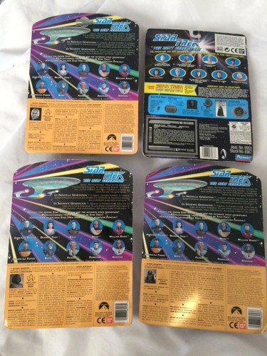 Lot of 4 Vintage Star Trek The Next Generation Action Figures 1993 New/Sealed - Picture 5 of 8