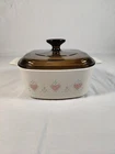 Corning Ware Forever Yours Casserole Dish A 1.5-B 1.5 Liter W/ Amber Pyrex Lid