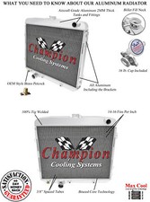 Super Champion 3 Row All Aluminum Radiator For 1967 Ford Galaxie V8 Engine