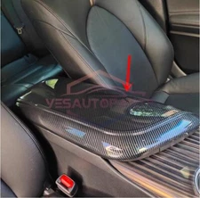 Carbon Fiber Look Central Armrest Storage Box Cover For Toyota Camry 2018-2021