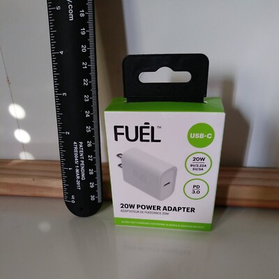 CASE Mate Fuel USB-C Wall Charger Power Adapter 20W/9V/2.22A 5V/3A PD 3.0 White