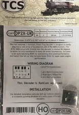 Train Control Systems TCS 1287 DP2X-UK 8 Pin NMRA 2 Function DCC Decoder 