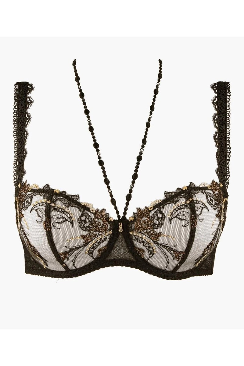 Soutien-gorge Aubade Amour Précieux - Noir, Armatures, Bonnet F/DDD - FR80F, Neuf Avec étiquettes