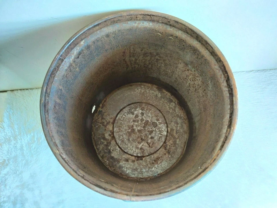 Vintage Shell Motor Oil Tin Can Bucket 5 Gallon Automobile Decorative USA TN304 - Image 4 of 4