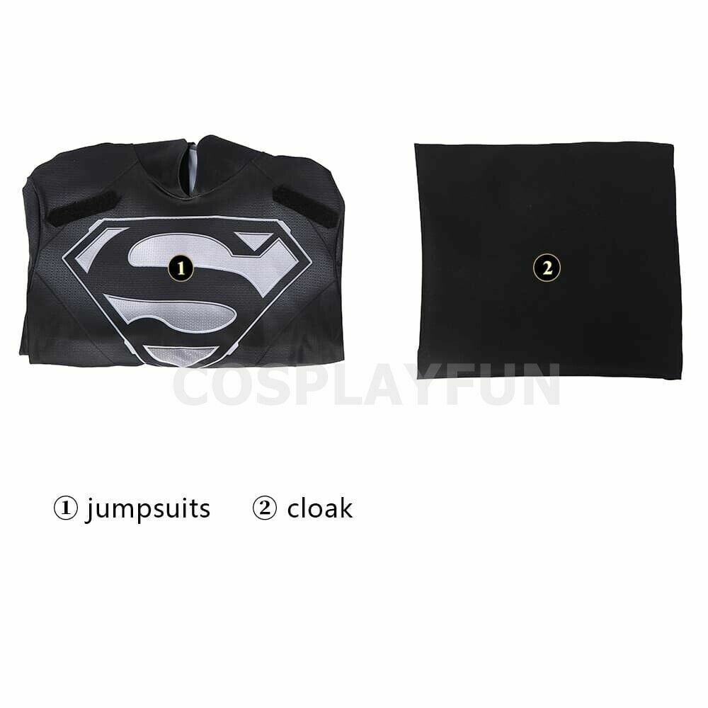 Superman Clark Kent Costume Cosplay Black Suit Crisis on Infinite