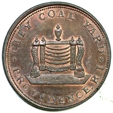1833 Low-74 HT-428 CITY COAL YARD PROVIDENCE RI Hard Times Token