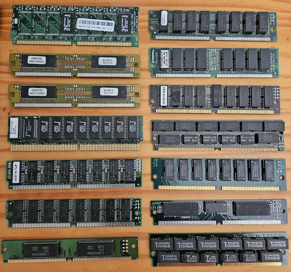 SIMM Memory RAM Lot Of 22 Pieces Total Different Capacity See Pics Details GS1A - Image 4 of 4