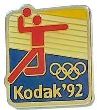 Olympics Barcelona 1992 Volleyball Sponsor Eastman Kodak Lapel Pin