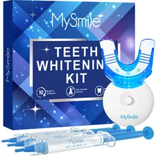 MySmile Teeth Whitening Kit 5-LED Light Tray Tooth Whitener Gel, No Sensitive