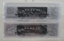 NOS Bluford Shops WABASH N Scale Rebuilt War Emergency Hopper Car Set - 64052