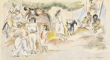 Poster Decoration.Home wall.Room art design.Jules Pascin drawing.Goat.15175