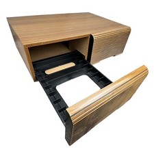 Vintage VHS Tape 2 Drawer Storage Cabinet Holds 18 VHS Tapes 1970s Faux Wood