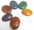 Seven Chakra Thumb Stones Crystal Healing Reiki Feng Shui Gift Worry Stones