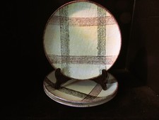 Rare BLUE RIDGE Southern Potteries STENCIL set of 3 Dinner Plates