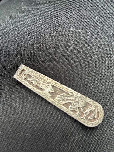 vintage mexico 925 sterling money clip inca motif - Picture 2 of 3
