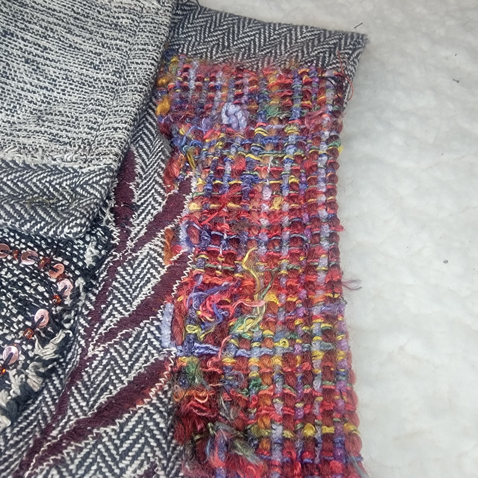 Chicos Vest Small Patchwork Embroidered  Sashiko … - image 5