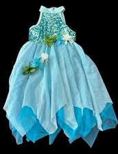 Theatricals Costumes Recital Blue Sequined Ballet Performance Dress Size IC