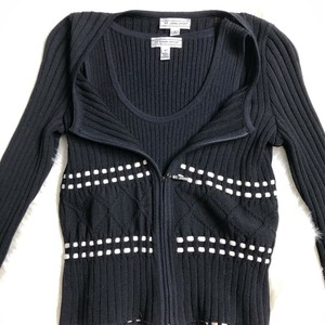 ST JOHN SPORT Cardigan and Sleeveless Sweater Set Set Black White Size S Petite | eBay