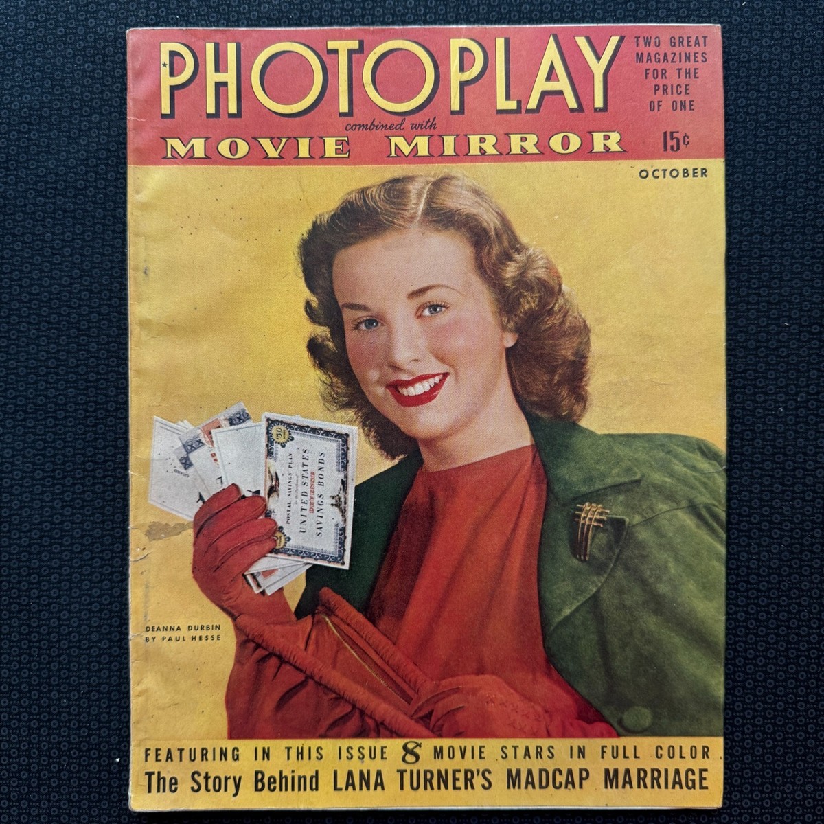 Photoplay Movie Mirror Magazine Oct 1942 Durbin, Lana Turner
