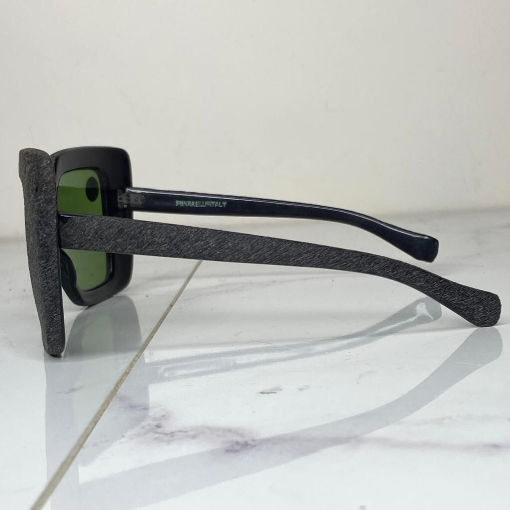 Retro 1960s Mid-Century Minarelli Italy Green/Gray Cat Eye 