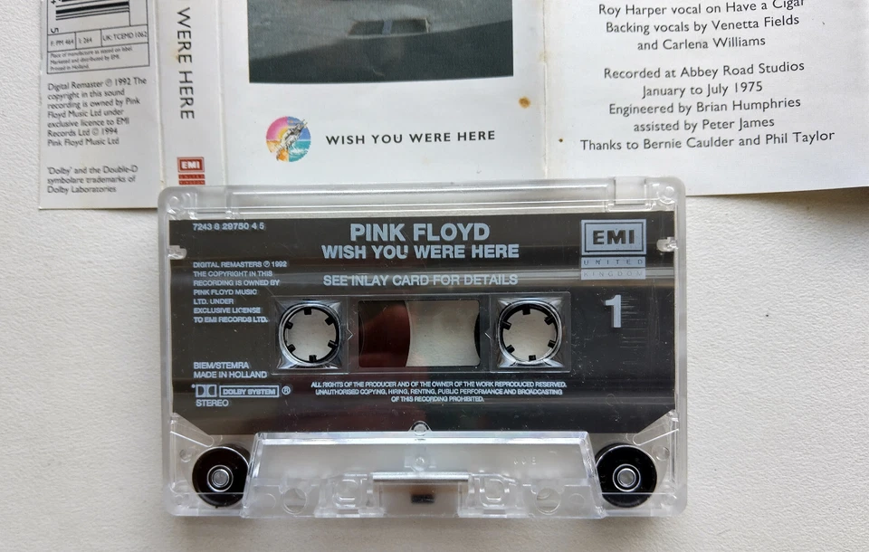 PINK FLOYD - WISH YOU WERE HERE (EMI TCEMD1062) 1994 EUROPE CASSETTE REMASTERED - Image 4 of 4