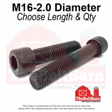 M16-2.0 Class 12.9 Coarse Socket Head Cap Screws Black Oxide(Choose Length &Qty)