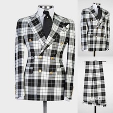 Men's Suit Regular Fit Peak Lapel Business Casual Graduation Ceremony 2 Pcs