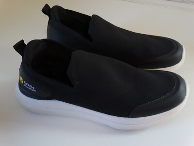 Fitville Men’s Slip On Comfort Support Shoes Black Briskwalk 13 EW Wide 