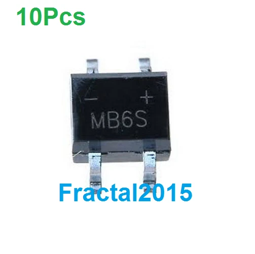 KEXIN 10X MB6S SOP-4 600V 0.5A Bridge Rectifier SMD