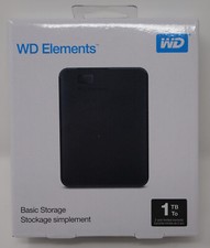 WD Elements 1TB Portable USB 3.0 5400 RPM External Hard Drive WDBUZGO01OBBKWESN