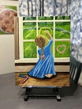 Child Coloring Painting “Coloring Outside The Lines” 16” X 20” Not A Print