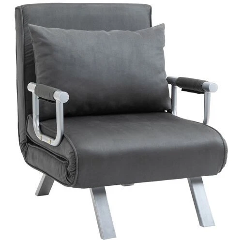 Sofa Bed Single Chair Folding Foldable Pull Out Fabric Armchair Luxury Modern UK
