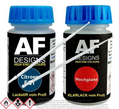 FÜR Citroen EGT Bleu Byzance Met  Lackstift Klarlack Lacktupfer Autolack Set