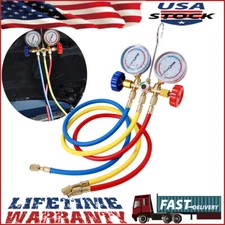 Manifold Gauge Set AC A/C Charging Hose Air Conditioner HVAC Kit