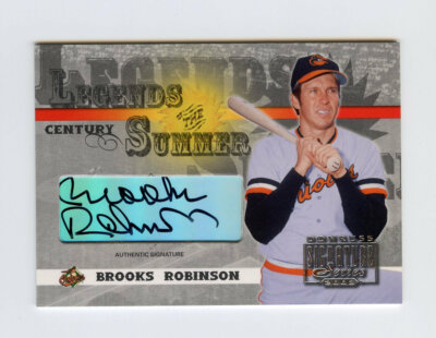 Brooks Robinson 2003 Donruss Signature Legends Of The Summer 78/100 Century Auto