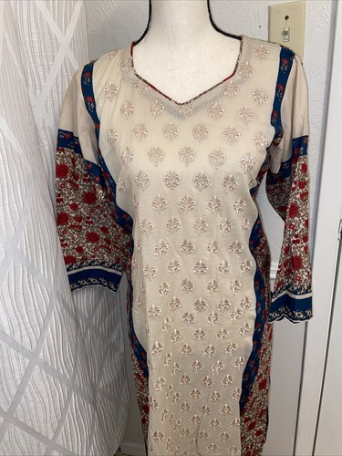 Pakistani Indian Three Piece Embroidered Suit.Brand Khadi.