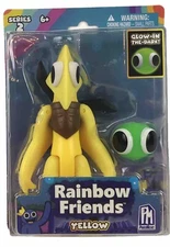 RAINBOW FRIENDS YELLOW SERIES 2 GLOW IN THE DARK 5" FIGURE **NEW**
