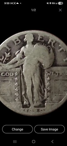 1929 Standing Liberty Quarter 25C Silver Circulated US Coin. 90% silver.