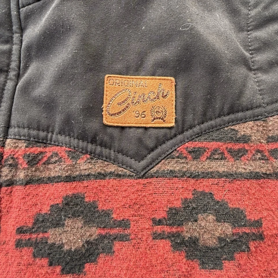 Chaleco Occidental Cinch Para Hombre Patrón Azteca Talla XL Botón/Cremallera Foto 2 de 4