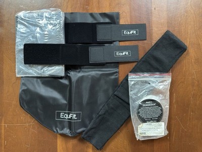 EquiFit HorseSox Black 3''x2YD Individual Pack Horse Wrap and Hoof Ice Boots