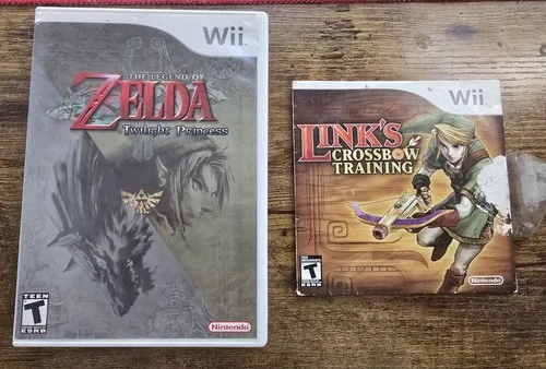 Nintendo Wii Legend Of Zelda Twilight Princess & Link's Crossbow Training Games