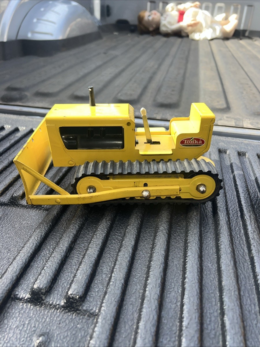 mid 1960's no 300 Yellow Tonka Bulldozer all original toy presents