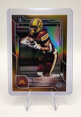 2025 Bowman Chrome U A.J. Turner Gold Refractor #52 35/50