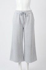 Zenana Wide Leg Mineral Wash Cropped Pants Light Grey
