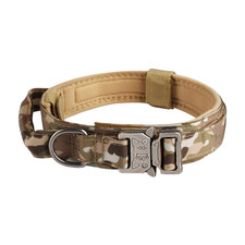 Pet Products Outdoor Tactical Dog Collar Metal Buckle Breathability Nylon Collar