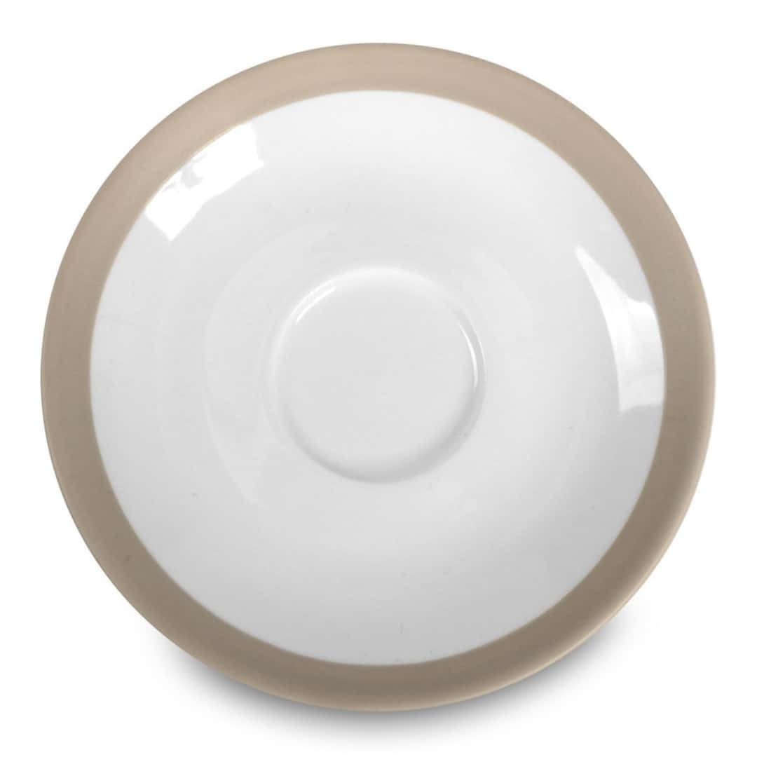 Set Of 6 Coffee Saucers Dove Gray Coffee And Co Porcelain Ø 12 Cm - Table Import
