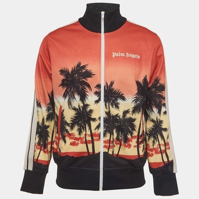Palm Angels Multicolor Printed Zip Front Bomber Jacket L