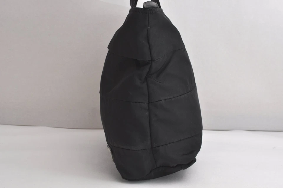 Auténtico Bolso de Mano PRADA Vintage Cuero Nailon 2 Vías Negro 4403N Foto 4 de 4