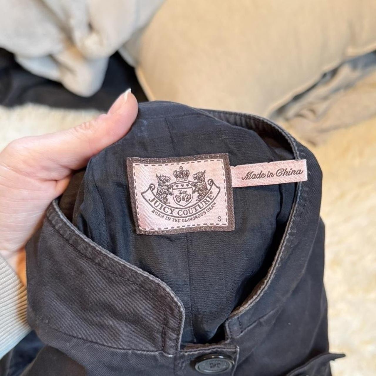 Juicy Couture Basic Jacket Black Collared Button … - image 2