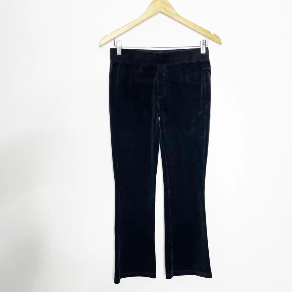 Pantalón corto Pam & Gela Flare terciopelo negro pull on riesgo medio y2k 00s mujer XS Foto 2 de 4